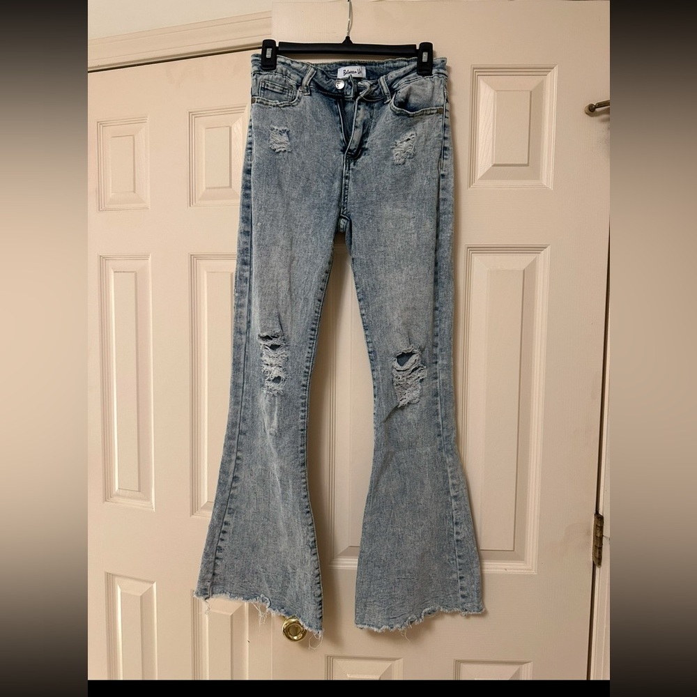 Stylish Blue Distressed Women's Jeans size 7
